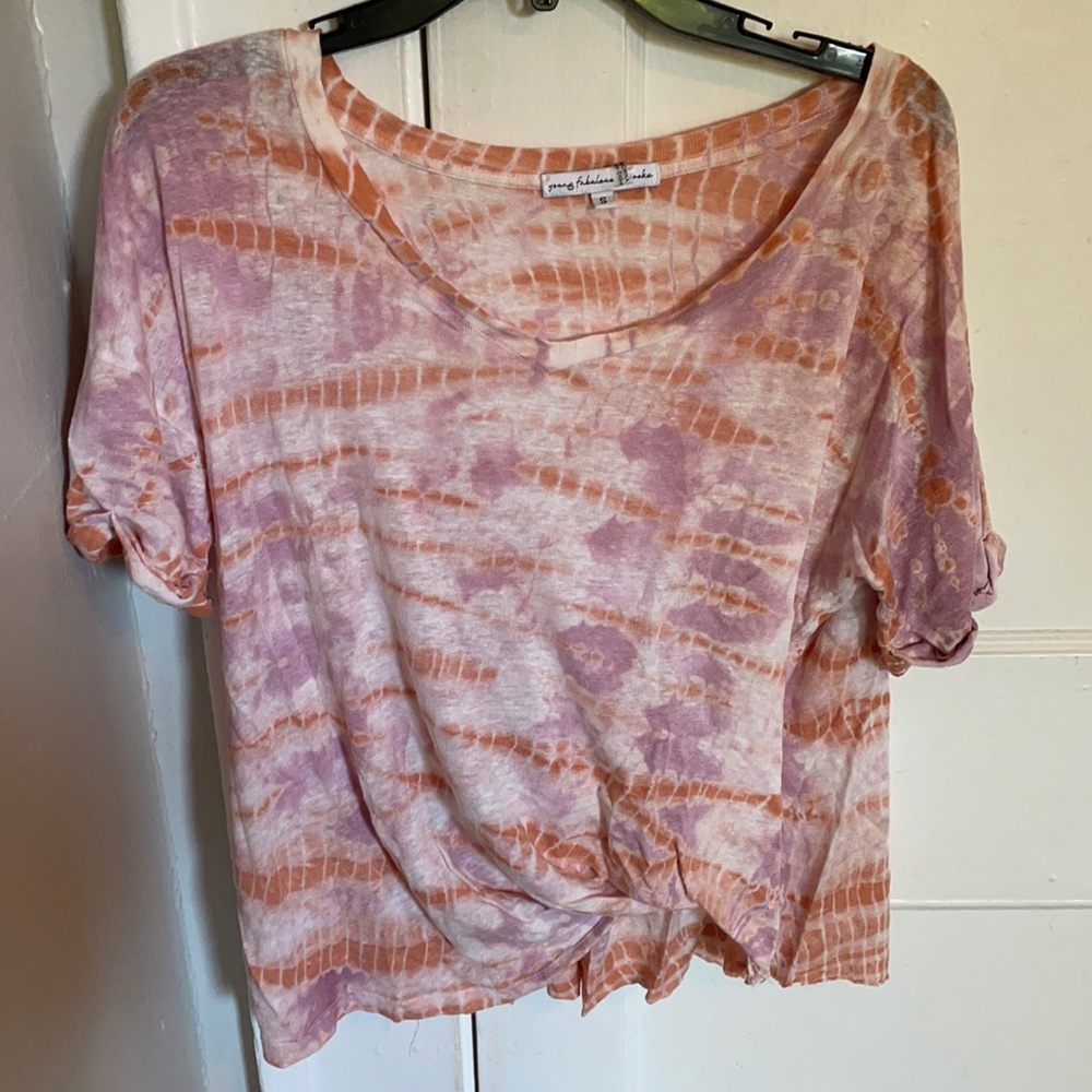 Young, fabulous & broke linen t shirt from revolve